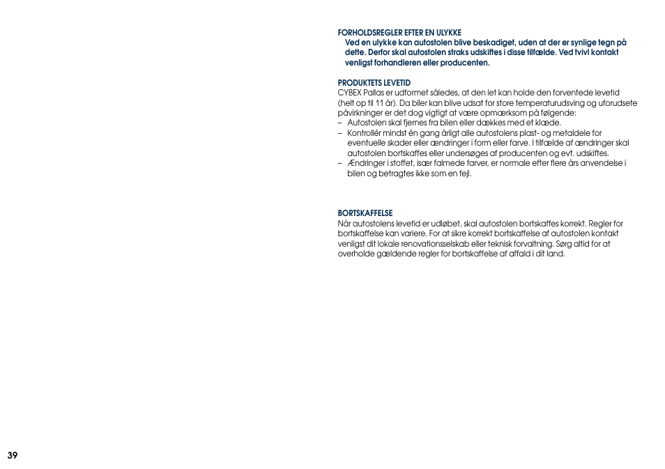 Cybex PALLAS User Manual | Page 41 / 64