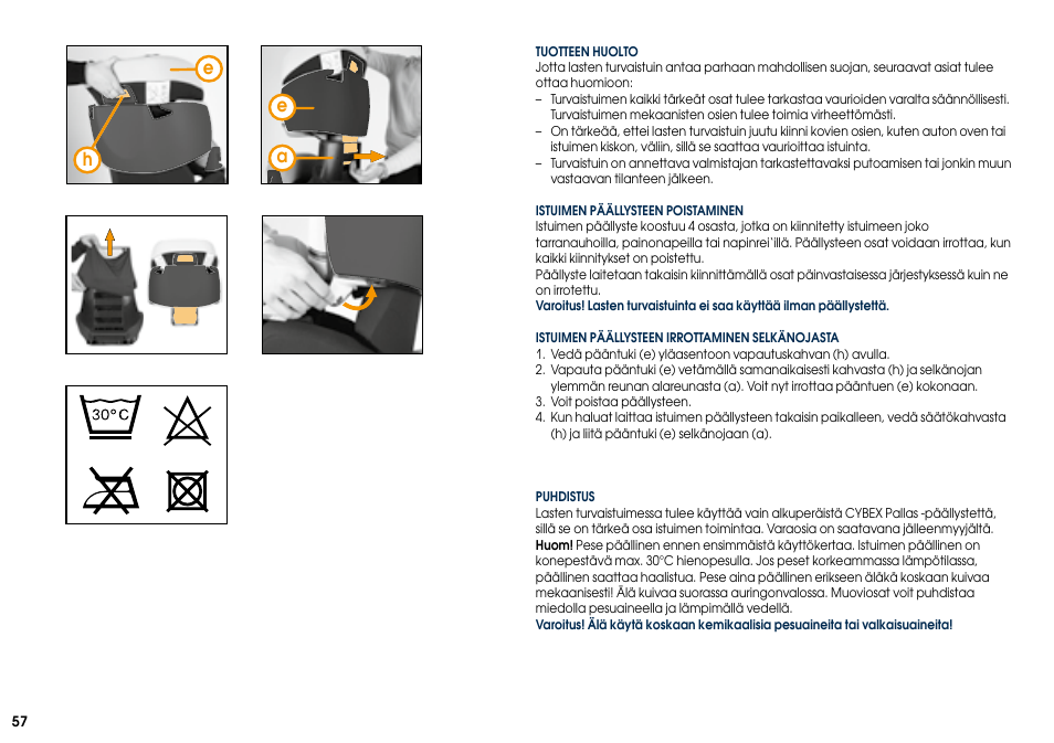 Eh e a | Cybex PALLAS User Manual | Page 59 / 64