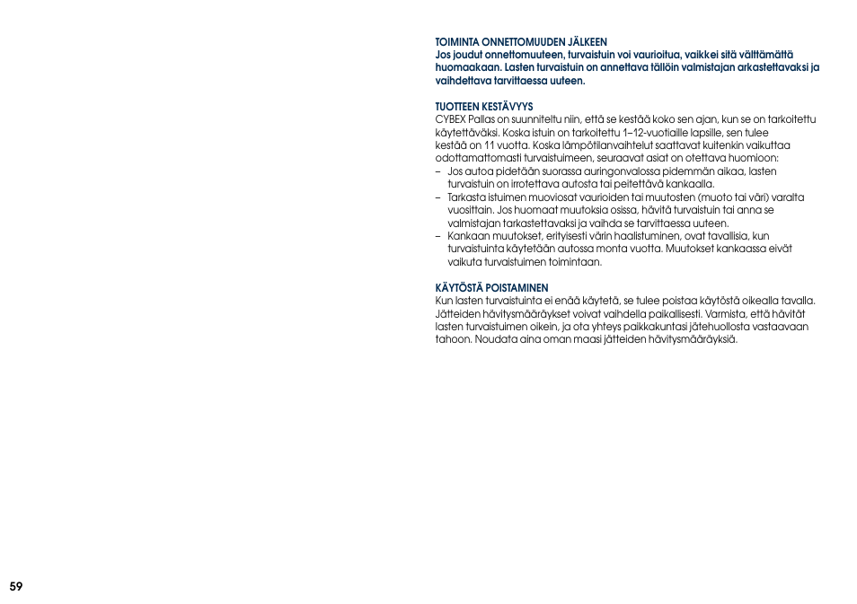Cybex PALLAS User Manual | Page 61 / 64