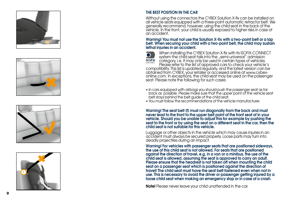 Cybex SOLUTION X-FIX User Manual | Page 11 / 76