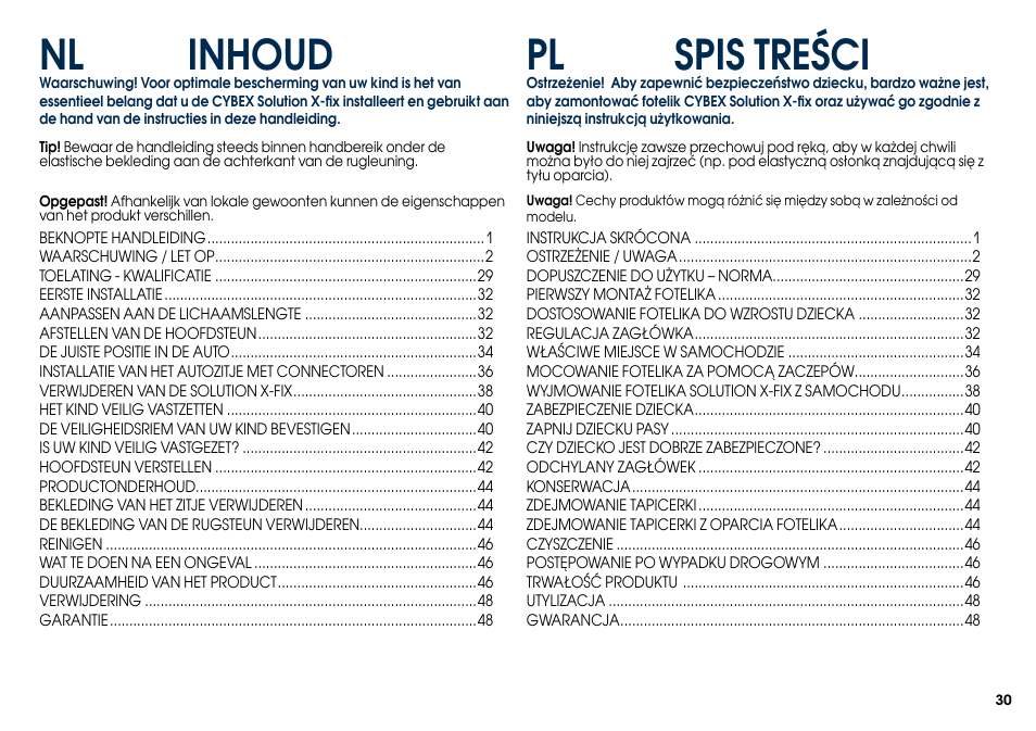 Cybex SOLUTION X-FIX User Manual | Page 32 / 76