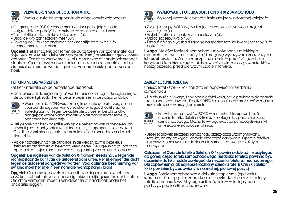 Cybex SOLUTION X-FIX User Manual | Page 40 / 76