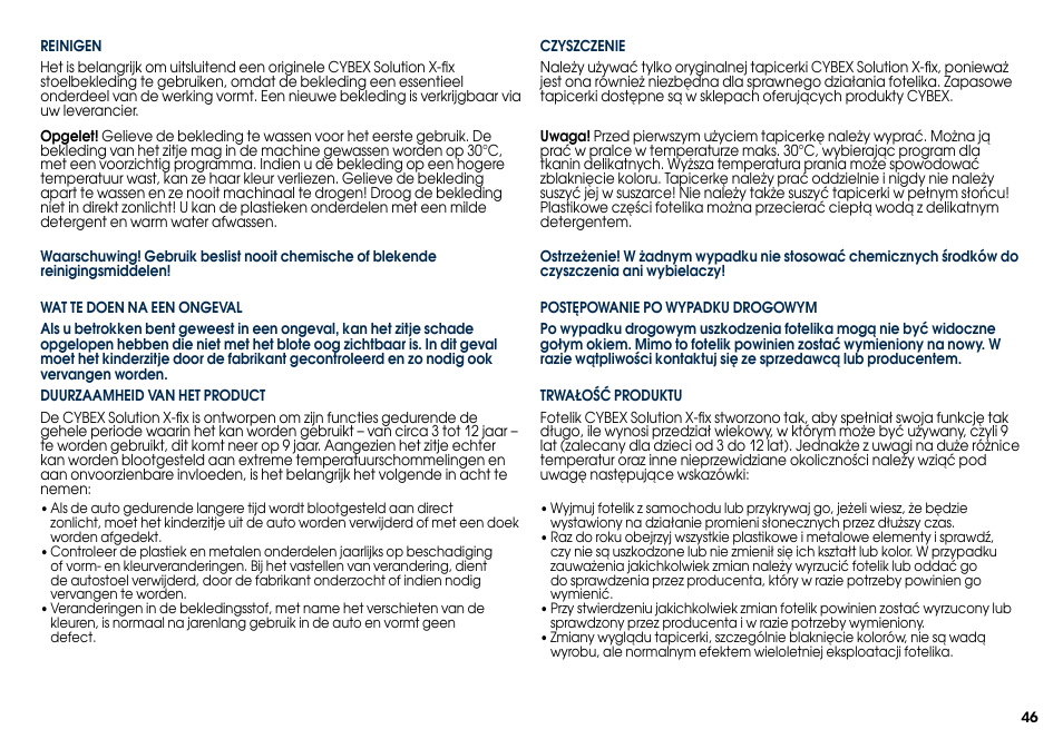 Cybex SOLUTION X-FIX User Manual | Page 48 / 76