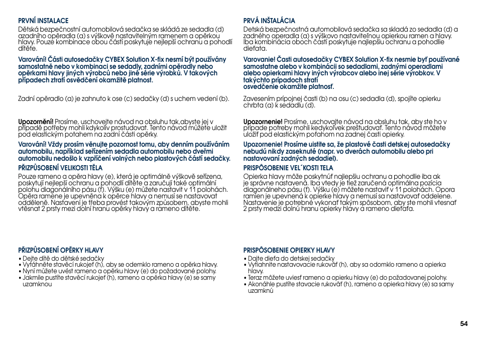 Cybex SOLUTION X-FIX User Manual | Page 56 / 76