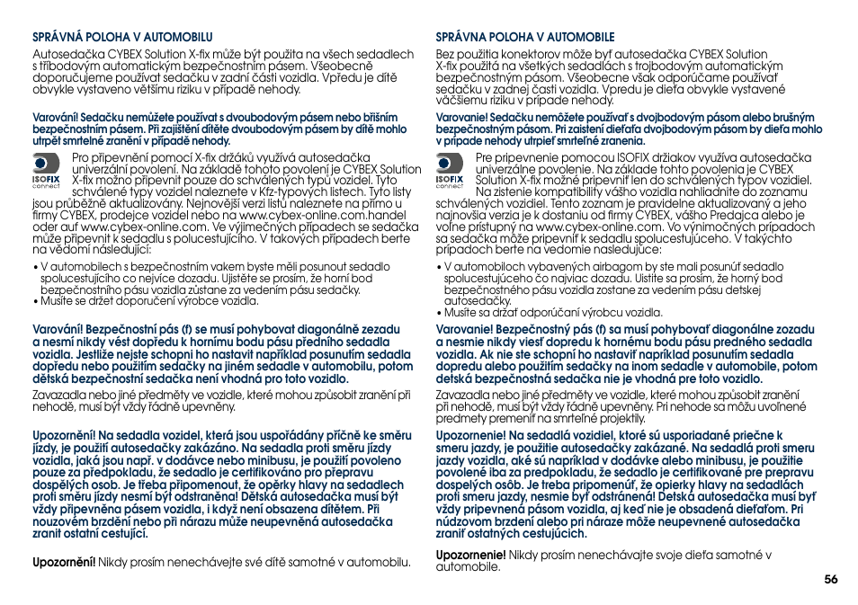 Cybex SOLUTION X-FIX User Manual | Page 58 / 76