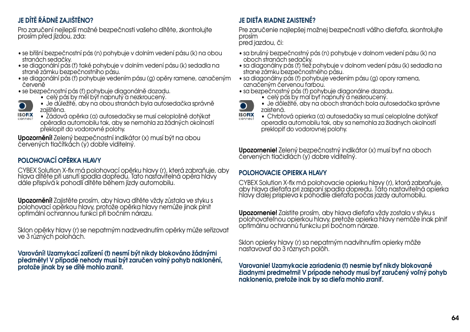 Cybex SOLUTION X-FIX User Manual | Page 66 / 76