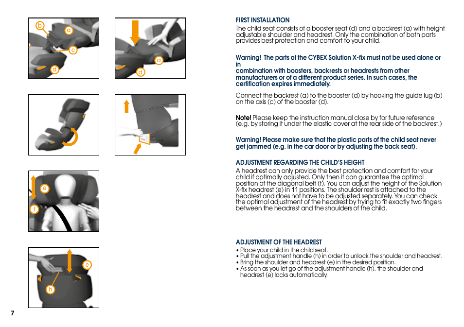 Cybex SOLUTION X-FIX User Manual | Page 9 / 76