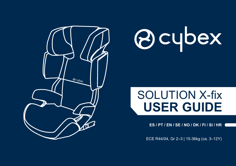 Cybex SOLUTION X-FIX User Manual | 72 pages