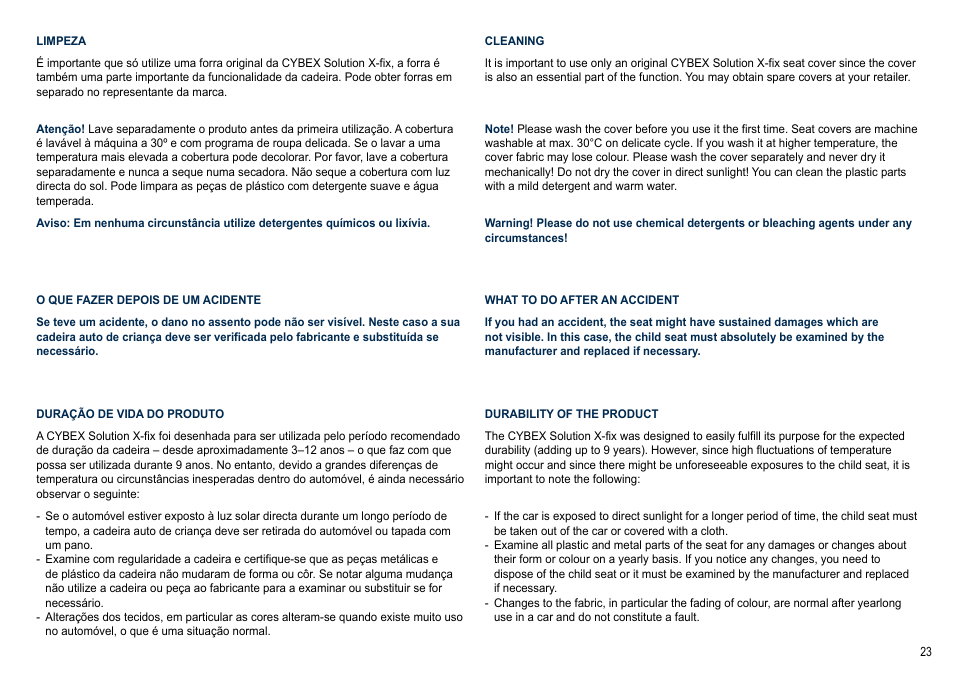 Cybex SOLUTION X-FIX User Manual | Page 23 / 72