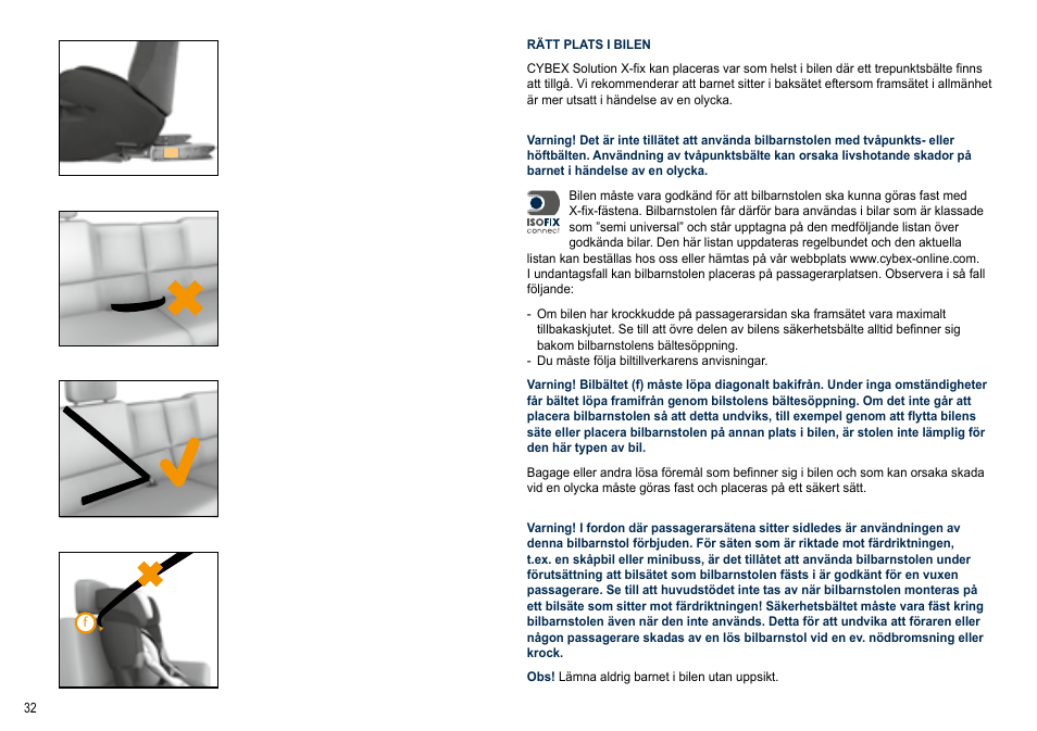 Cybex SOLUTION X-FIX User Manual | Page 32 / 72