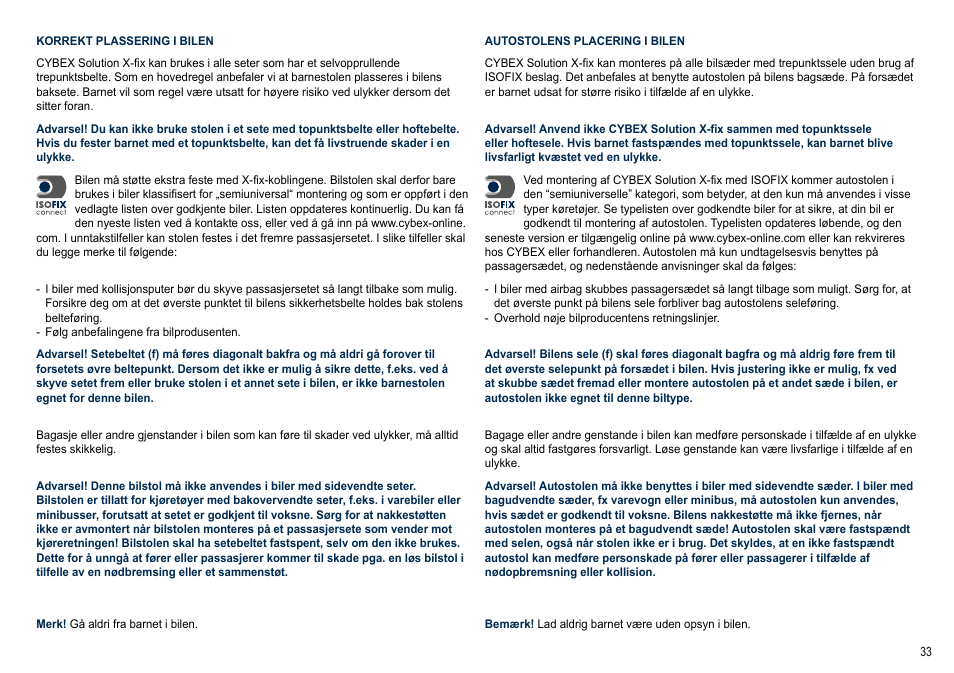 Cybex SOLUTION X-FIX User Manual | Page 33 / 72