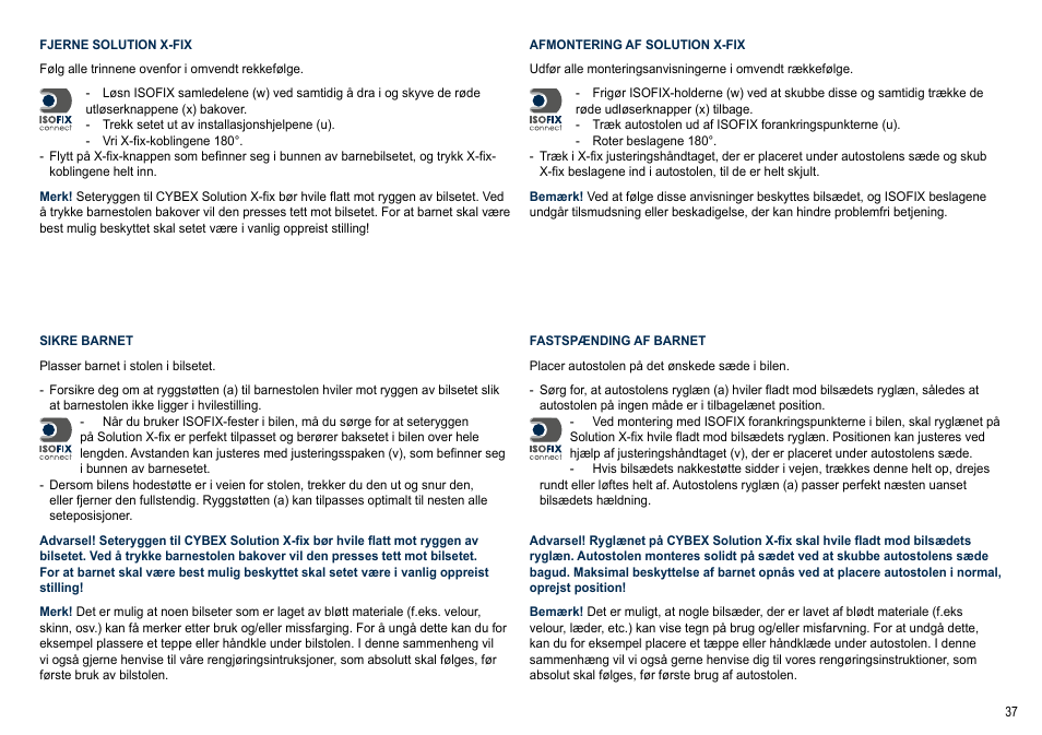 Cybex SOLUTION X-FIX User Manual | Page 37 / 72