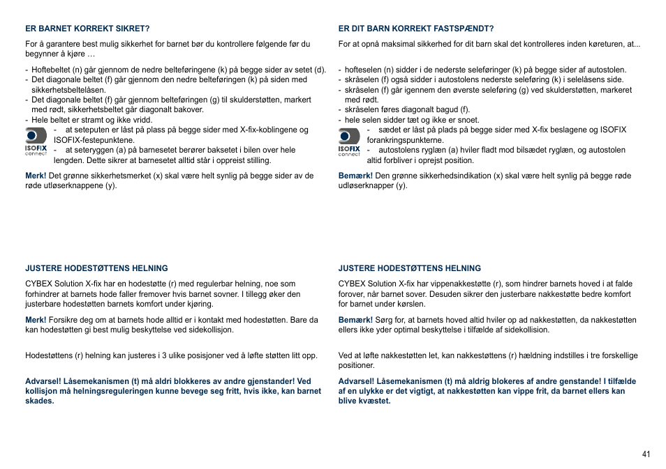 Cybex SOLUTION X-FIX User Manual | Page 41 / 72