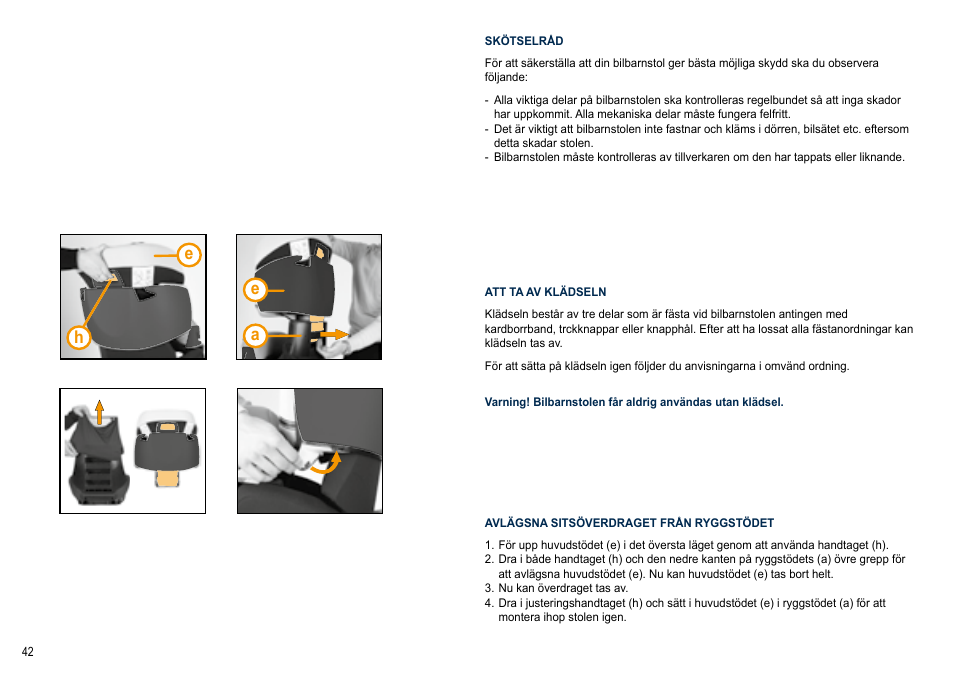 Ea h | Cybex SOLUTION X-FIX User Manual | Page 42 / 72