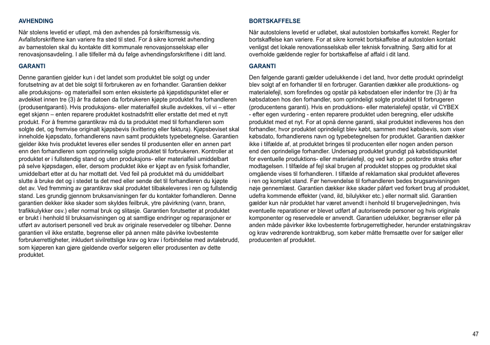 Cybex SOLUTION X-FIX User Manual | Page 47 / 72