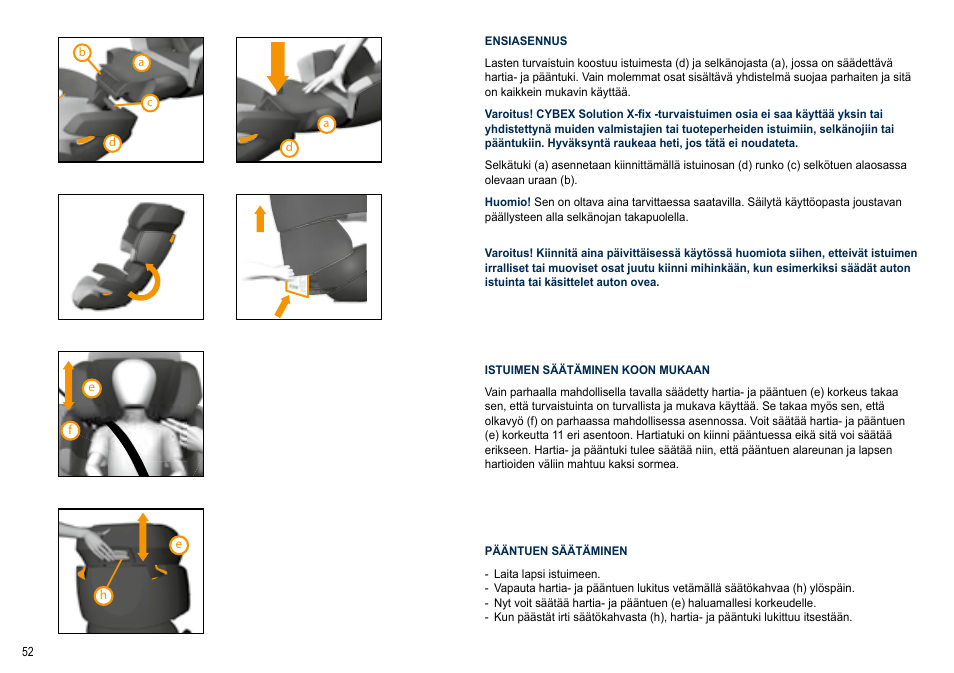 Cybex SOLUTION X-FIX User Manual | Page 52 / 72