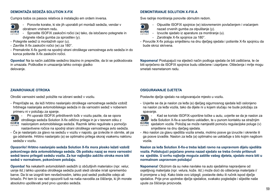 Cybex SOLUTION X-FIX User Manual | Page 59 / 72