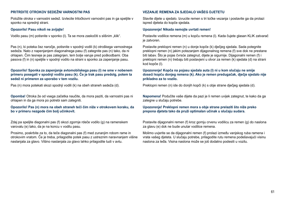 Cybex SOLUTION X-FIX User Manual | Page 61 / 72