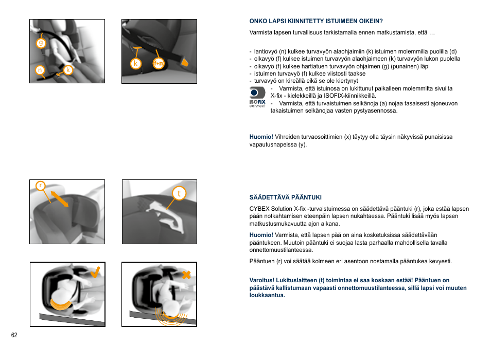 Cybex SOLUTION X-FIX User Manual | Page 62 / 72