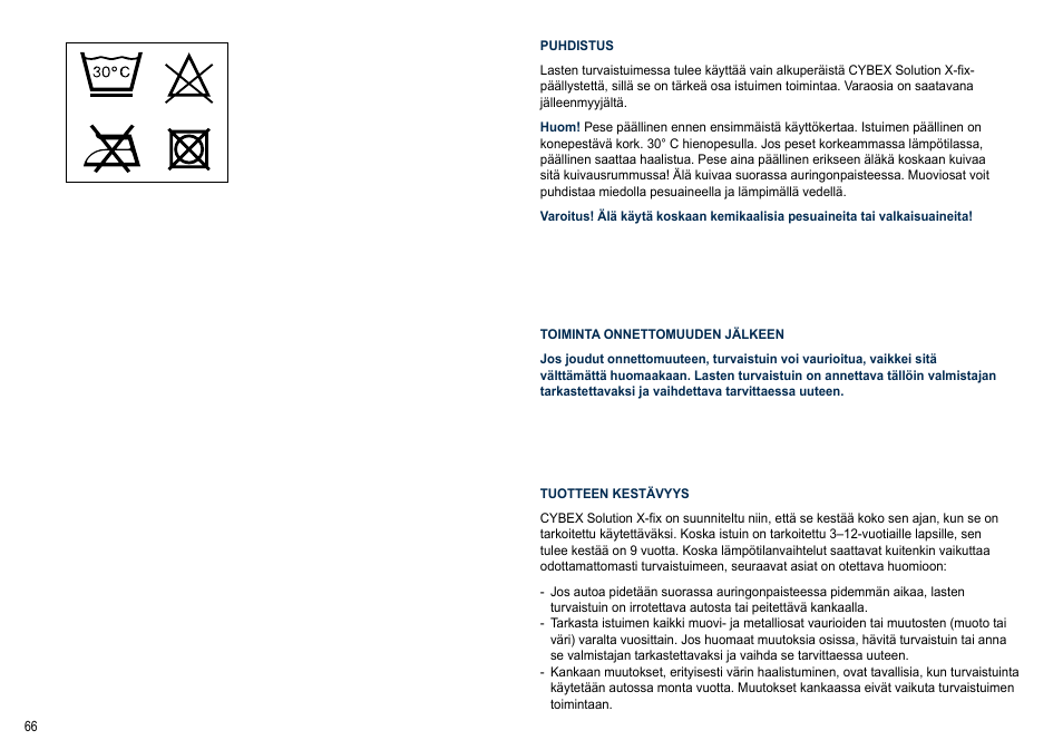 Cybex SOLUTION X-FIX User Manual | Page 66 / 72