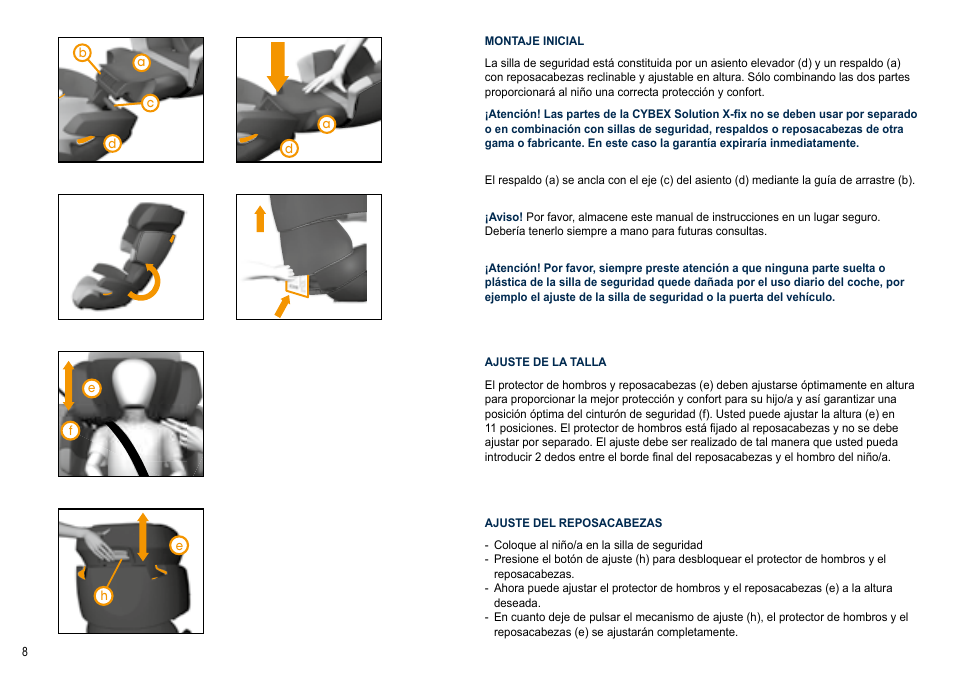 Cybex SOLUTION X-FIX User Manual | Page 8 / 72