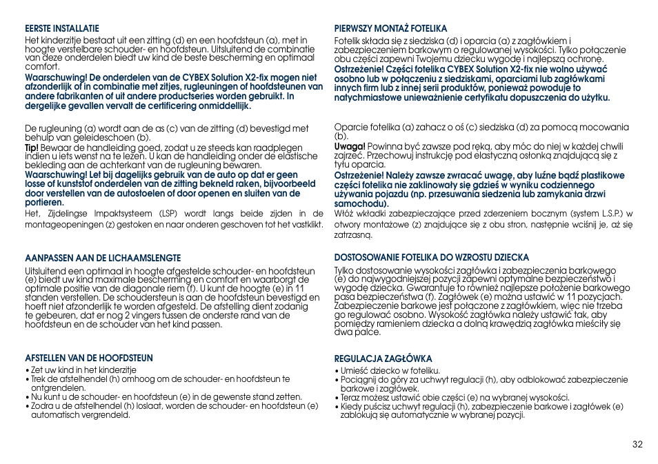 Cybex SOLUTION X2-FIX User Manual | Page 34 / 76