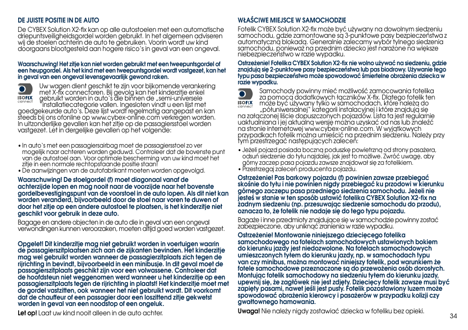 Cybex SOLUTION X2-FIX User Manual | Page 36 / 76