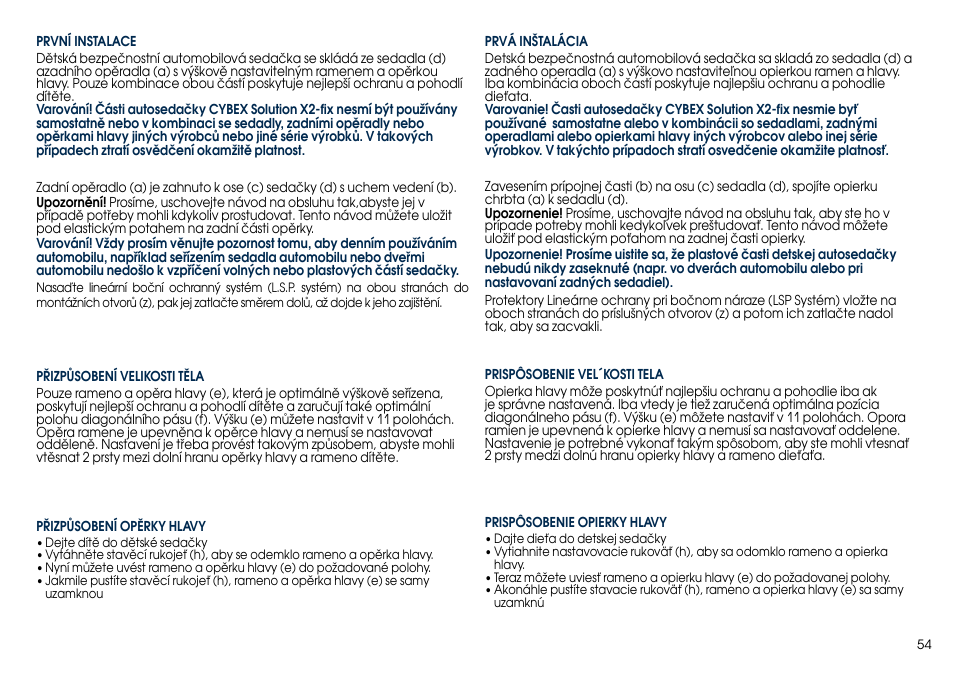 Cybex SOLUTION X2-FIX User Manual | Page 56 / 76