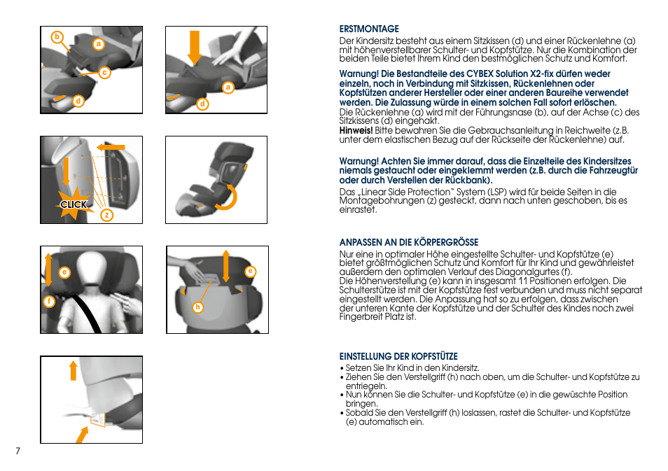 Cybex SOLUTION X2-FIX User Manual | Page 9 / 76