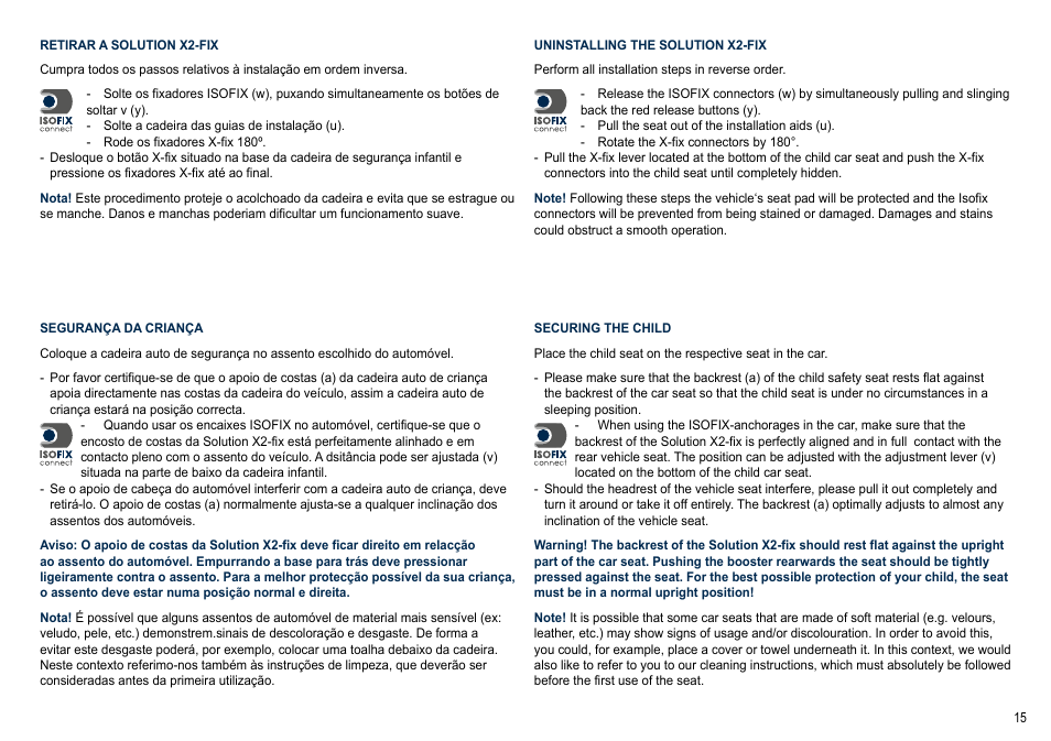 Cybex SOLUTION X2-FIX User Manual | Page 15 / 72