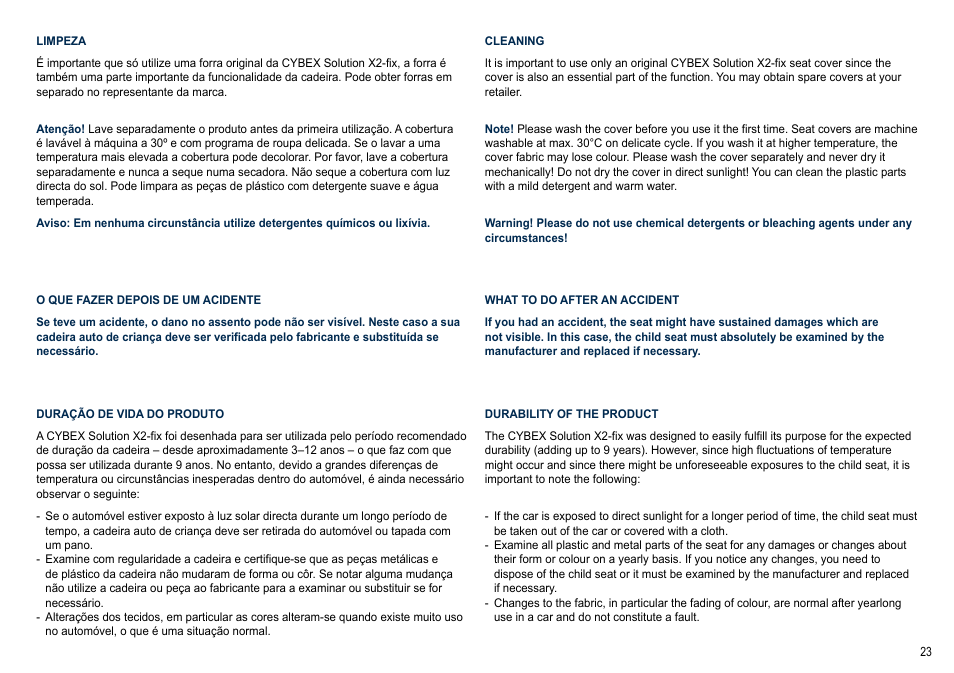 Cybex SOLUTION X2-FIX User Manual | Page 23 / 72