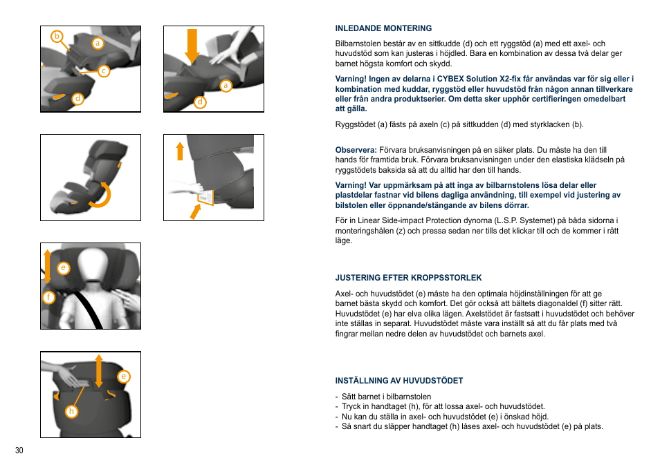 Cybex SOLUTION X2-FIX User Manual | Page 30 / 72