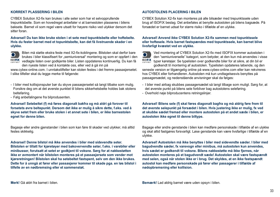 Cybex SOLUTION X2-FIX User Manual | Page 33 / 72