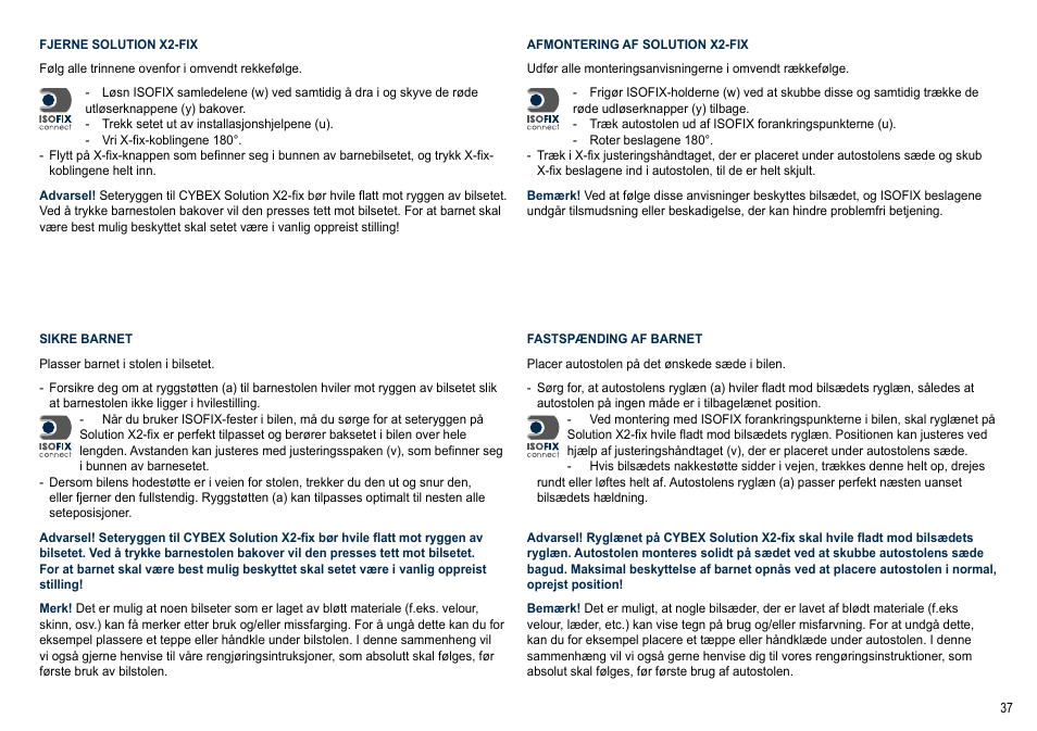 Cybex SOLUTION X2-FIX User Manual | Page 37 / 72