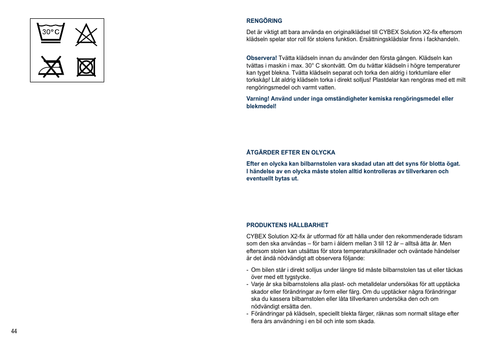 Cybex SOLUTION X2-FIX User Manual | Page 44 / 72