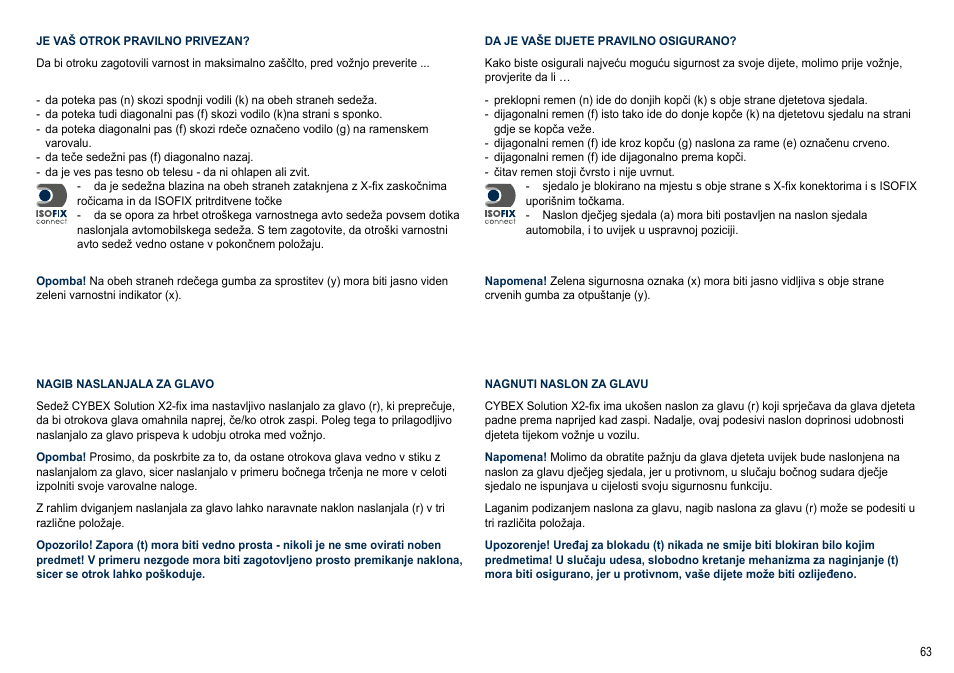 Cybex SOLUTION X2-FIX User Manual | Page 63 / 72