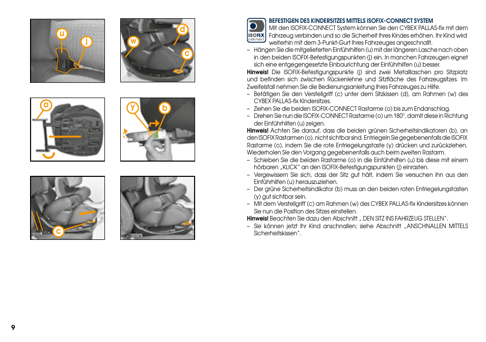 Cybex PALLAS-FIX User Manual | Page 11 / 84