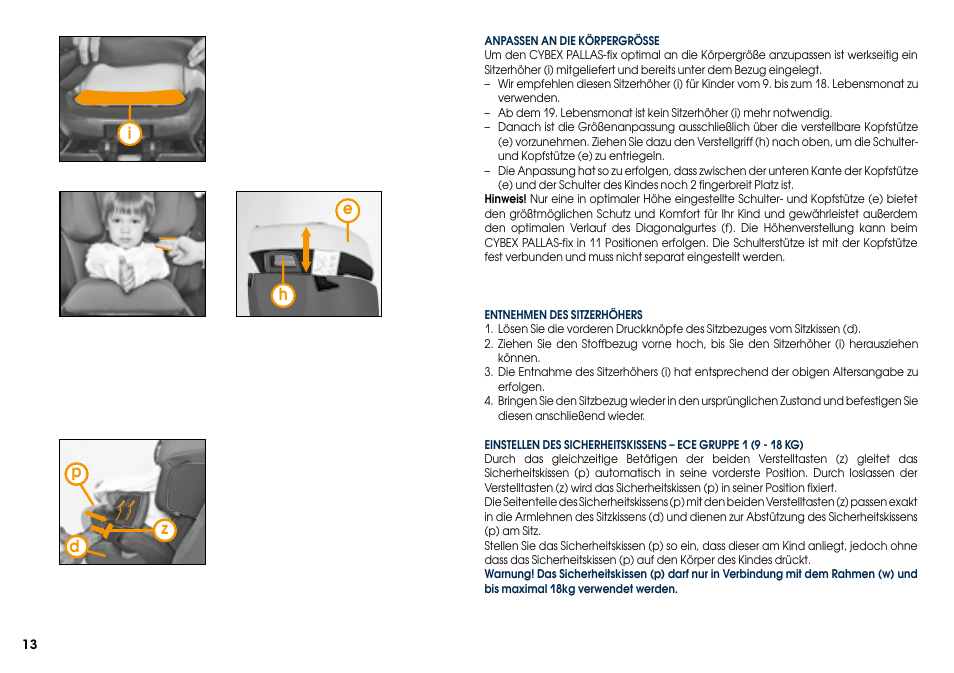 Cybex PALLAS-FIX User Manual | Page 15 / 84