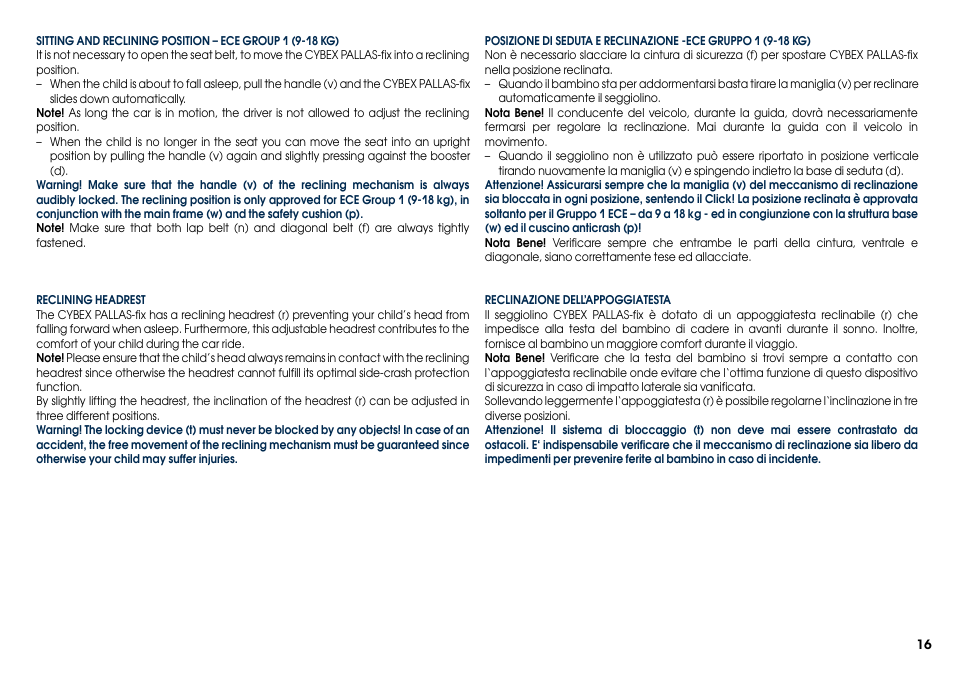 Cybex PALLAS-FIX User Manual | Page 18 / 84