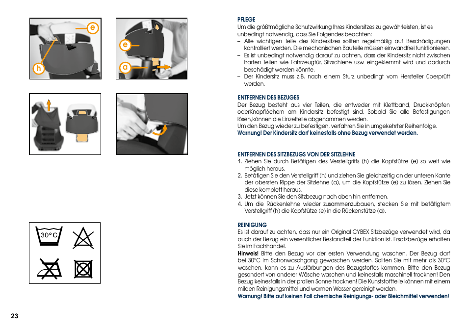 Eh e a | Cybex PALLAS-FIX User Manual | Page 25 / 84