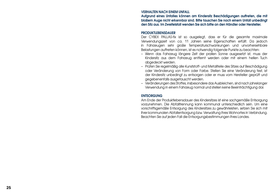 Cybex PALLAS-FIX User Manual | Page 27 / 84