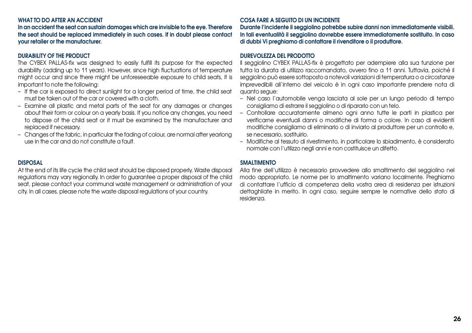 Cybex PALLAS-FIX User Manual | Page 28 / 84