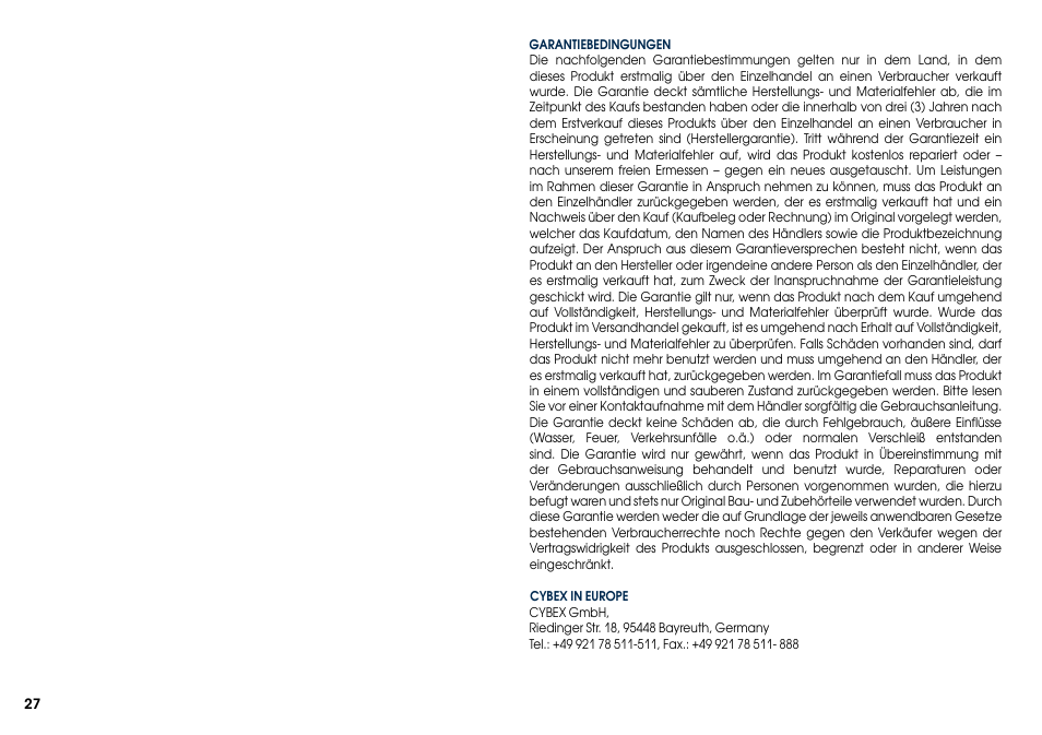 Cybex PALLAS-FIX User Manual | Page 29 / 84