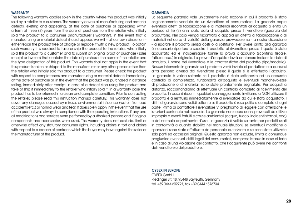 Cybex PALLAS-FIX User Manual | Page 30 / 84