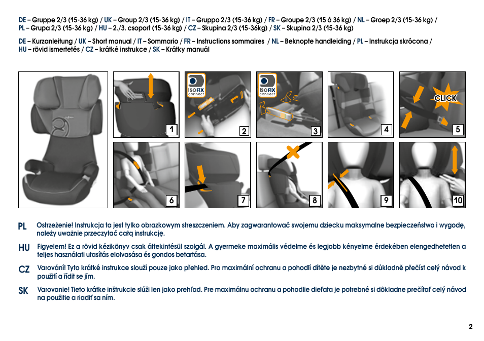 Cybex PALLAS-FIX User Manual | Page 4 / 84