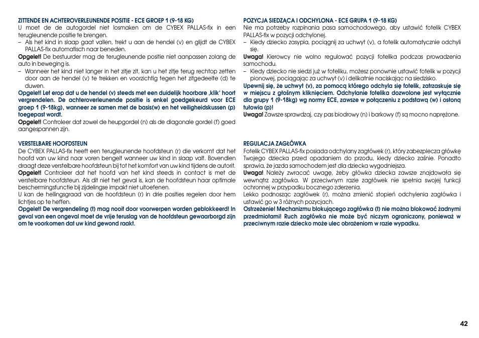 Cybex PALLAS-FIX User Manual | Page 44 / 84
