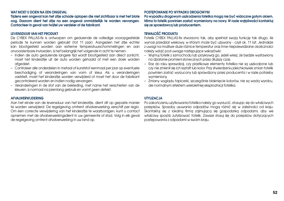 Cybex PALLAS-FIX User Manual | Page 54 / 84