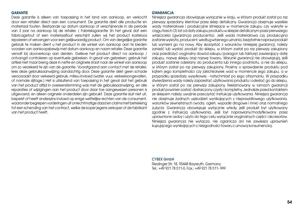 Cybex PALLAS-FIX User Manual | Page 56 / 84