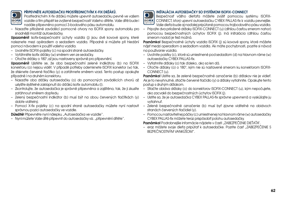 Cybex PALLAS-FIX User Manual | Page 64 / 84