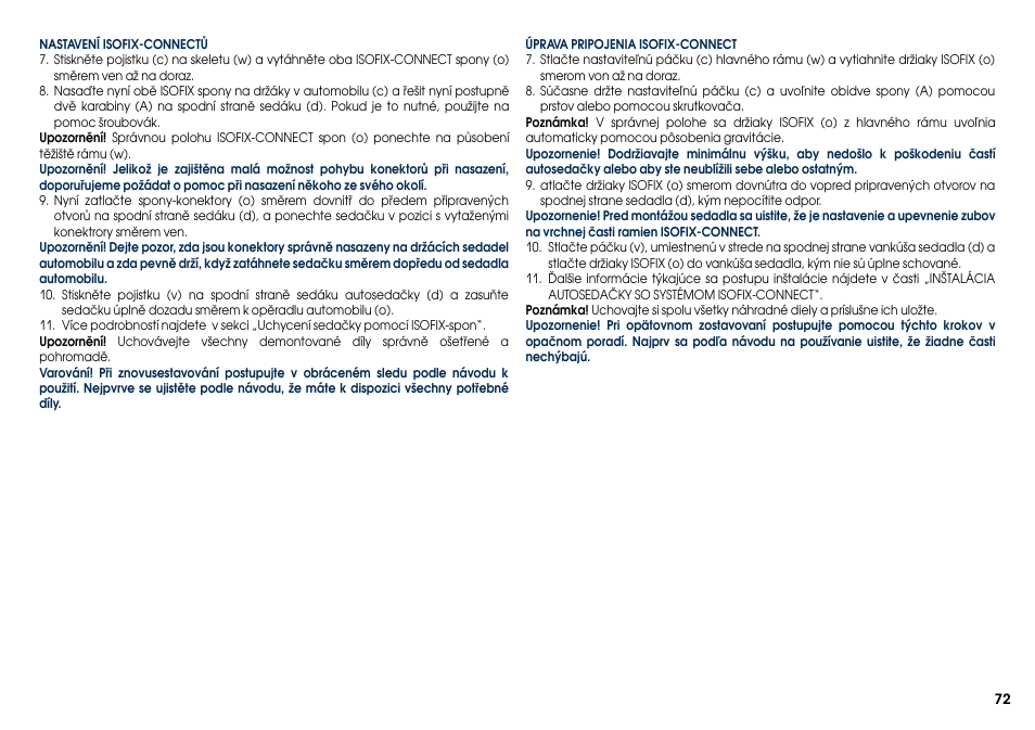 Cybex PALLAS-FIX User Manual | Page 74 / 84